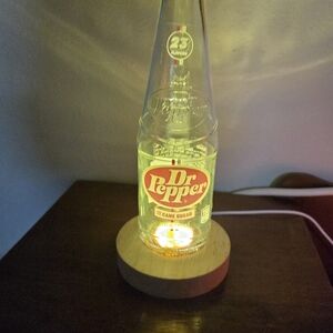 Dr. Pepper Bottle LED Table Or Accent Lamp. One Of A Kind. Handcrafted. New